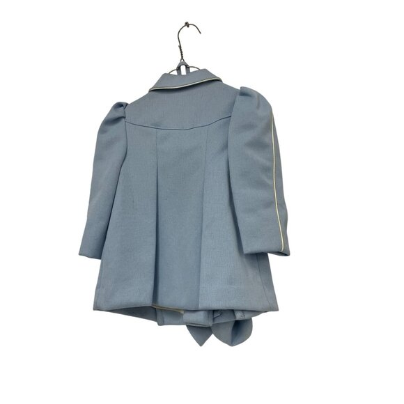 Vintage Cute Togs Girls Dressy Coat Set Size 2 2T Light Blue Matching Hat NWT - Picture 2 of 12